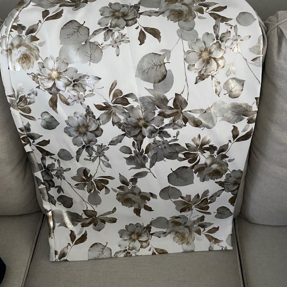 NY& Company floral skirt holiday metallic NWT